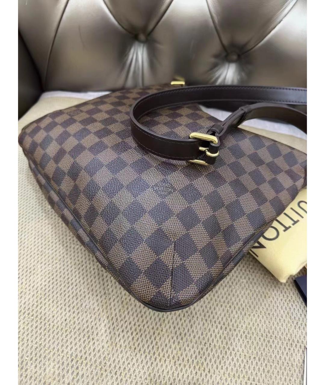 LOUIS VUITTON Коричневая кожаная сумка через плечо, фото 3