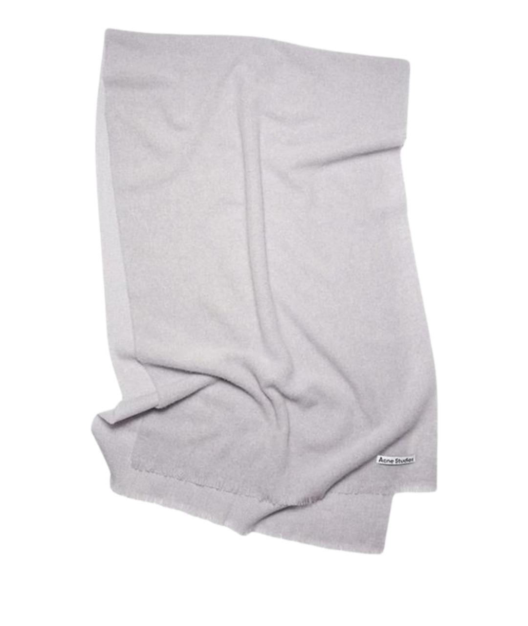 ACNE STUDIOS Серый шерстяной шарф, фото 1