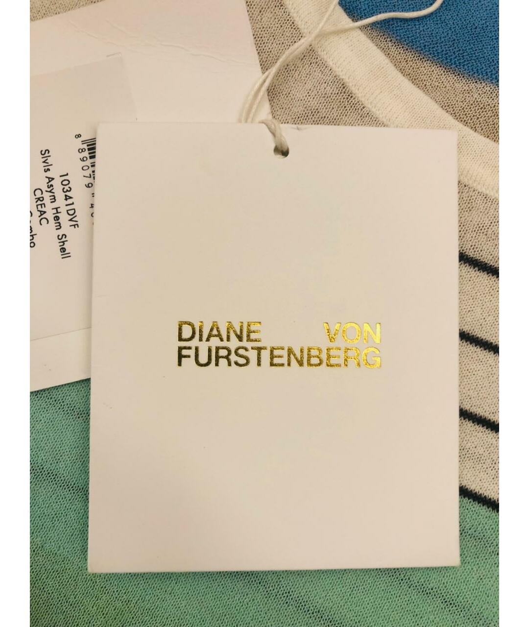 DIANE VON FURSTENBERG Белая хлопко-эластановая майка, фото 4