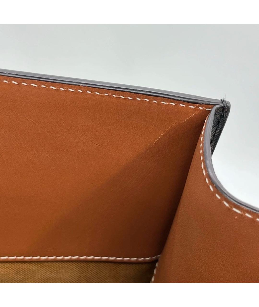 CELINE Коричневая кожаная сумка тоут, фото 6