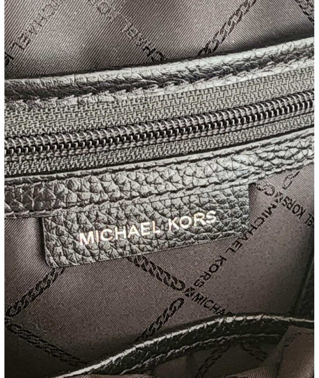 MICHAEL KORS Черный кожаный рюкзак, фото 4