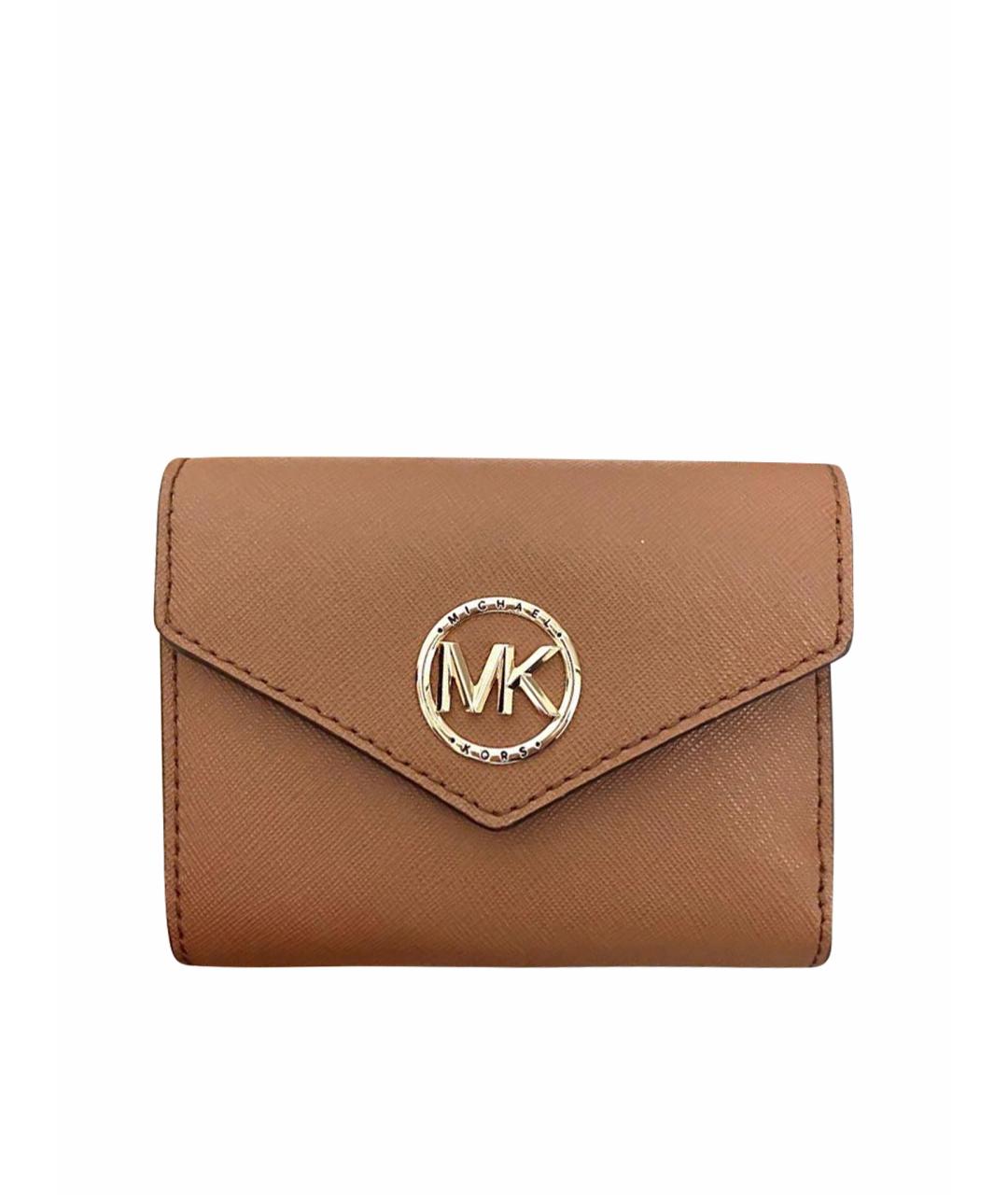 MICHAEL KORS Коричневый кожаный кошелек, фото 1