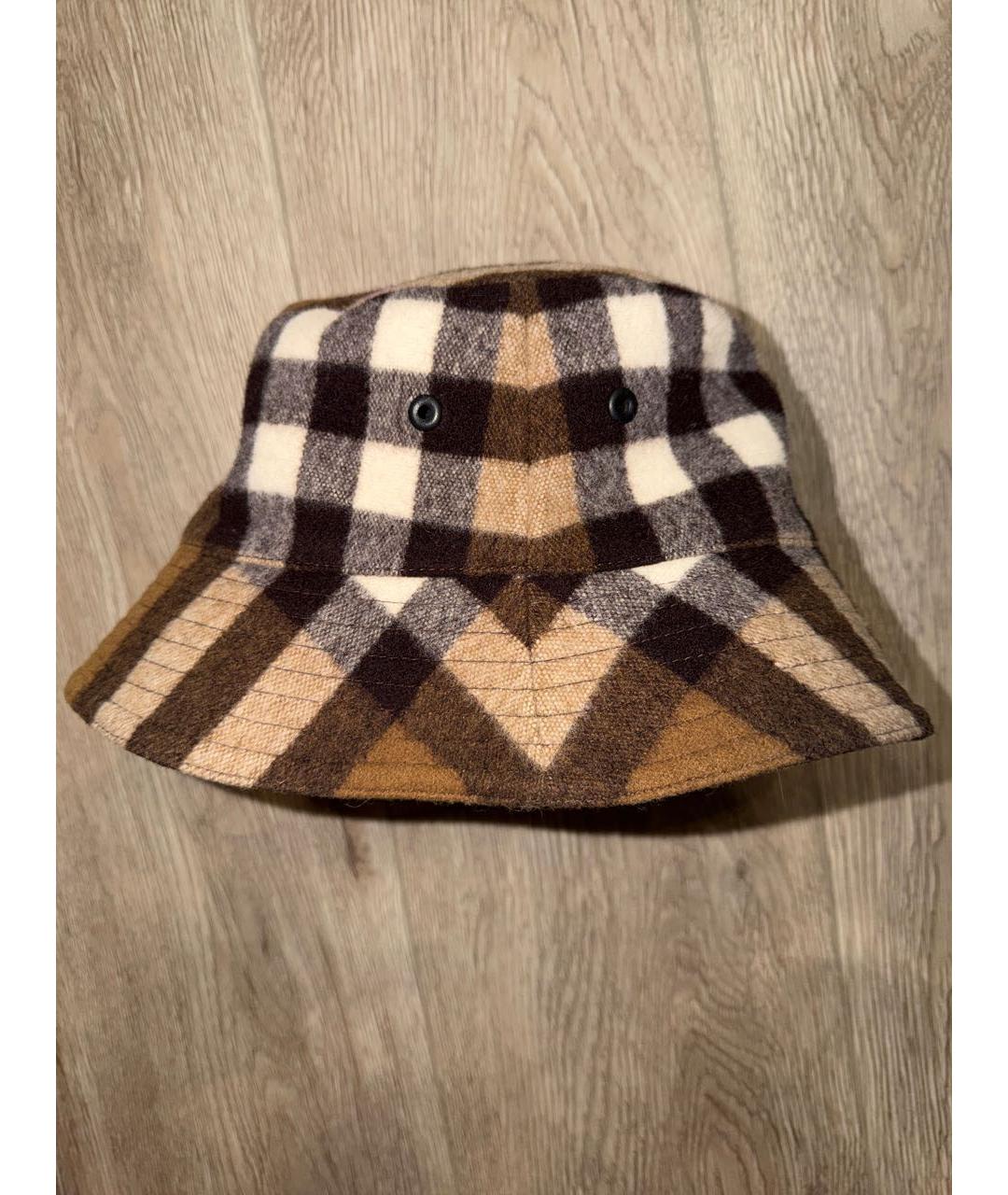 BURBERRY Коричневая шерстяная панама, фото 2
