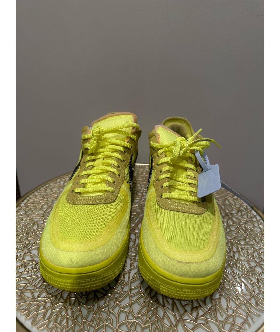 NIKE X OFF-WHITE Салатовые низкие кроссовки / кеды, фото 2