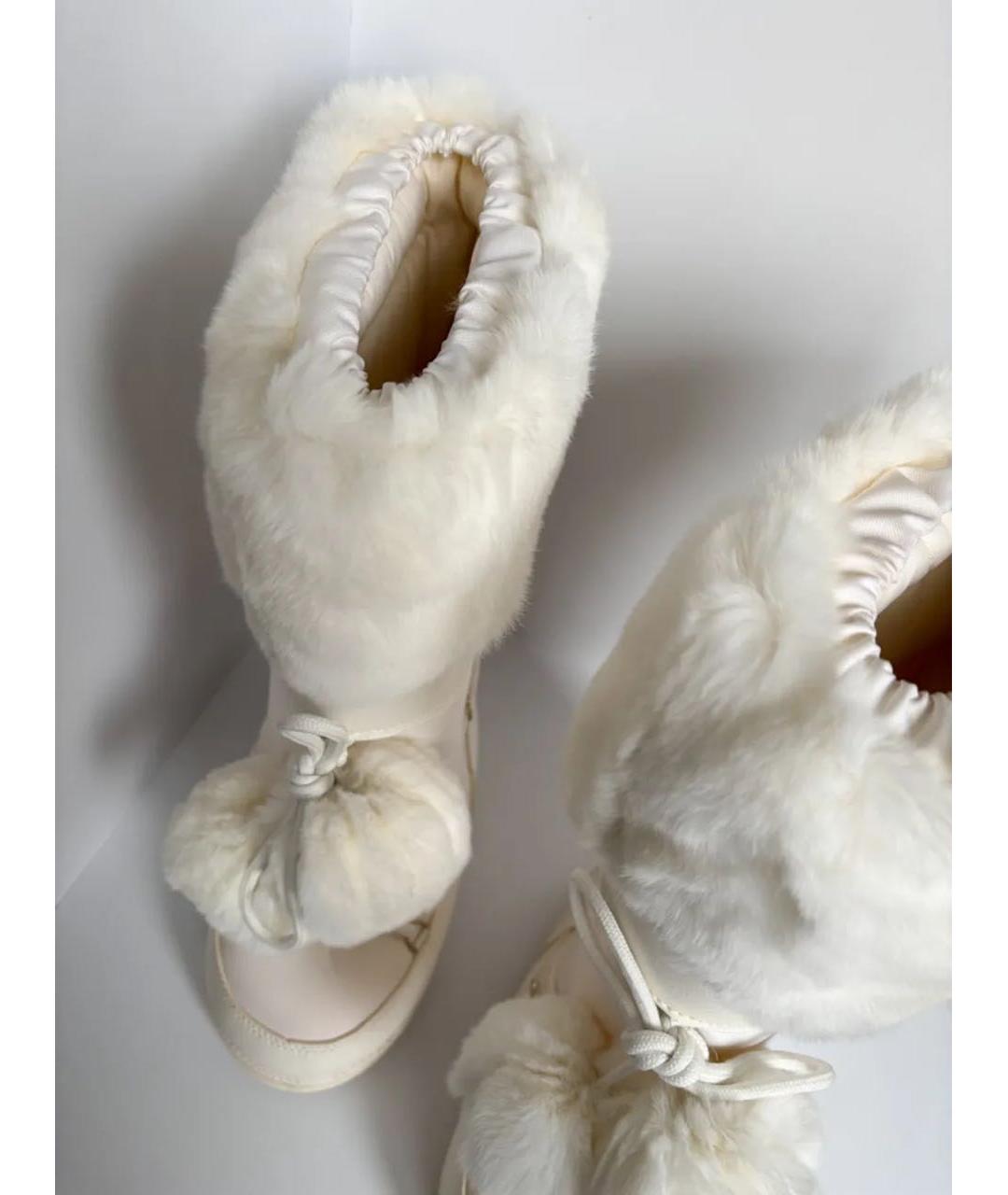 CHRISTIAN DIOR Белые неопреновые сапоги, фото 5