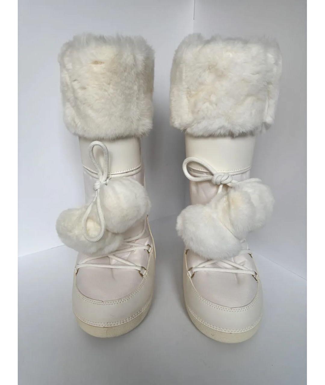 CHRISTIAN DIOR Белые неопреновые сапоги, фото 3