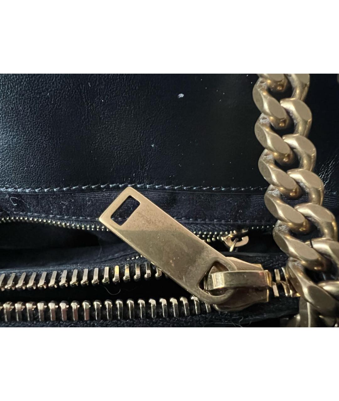 SAINT LAURENT Черная кожаная сумка через плечо, фото 5
