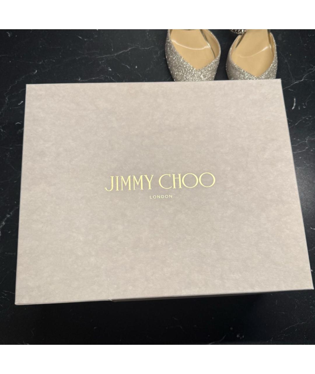 JIMMY CHOO Серебряные туфли, фото 5