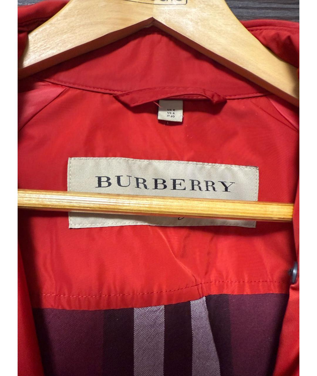 BURBERRY Бордовый тренч/плащ, фото 4