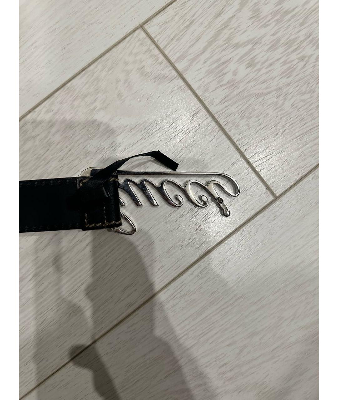 GUCCI Черный кожаный ремень, фото 2