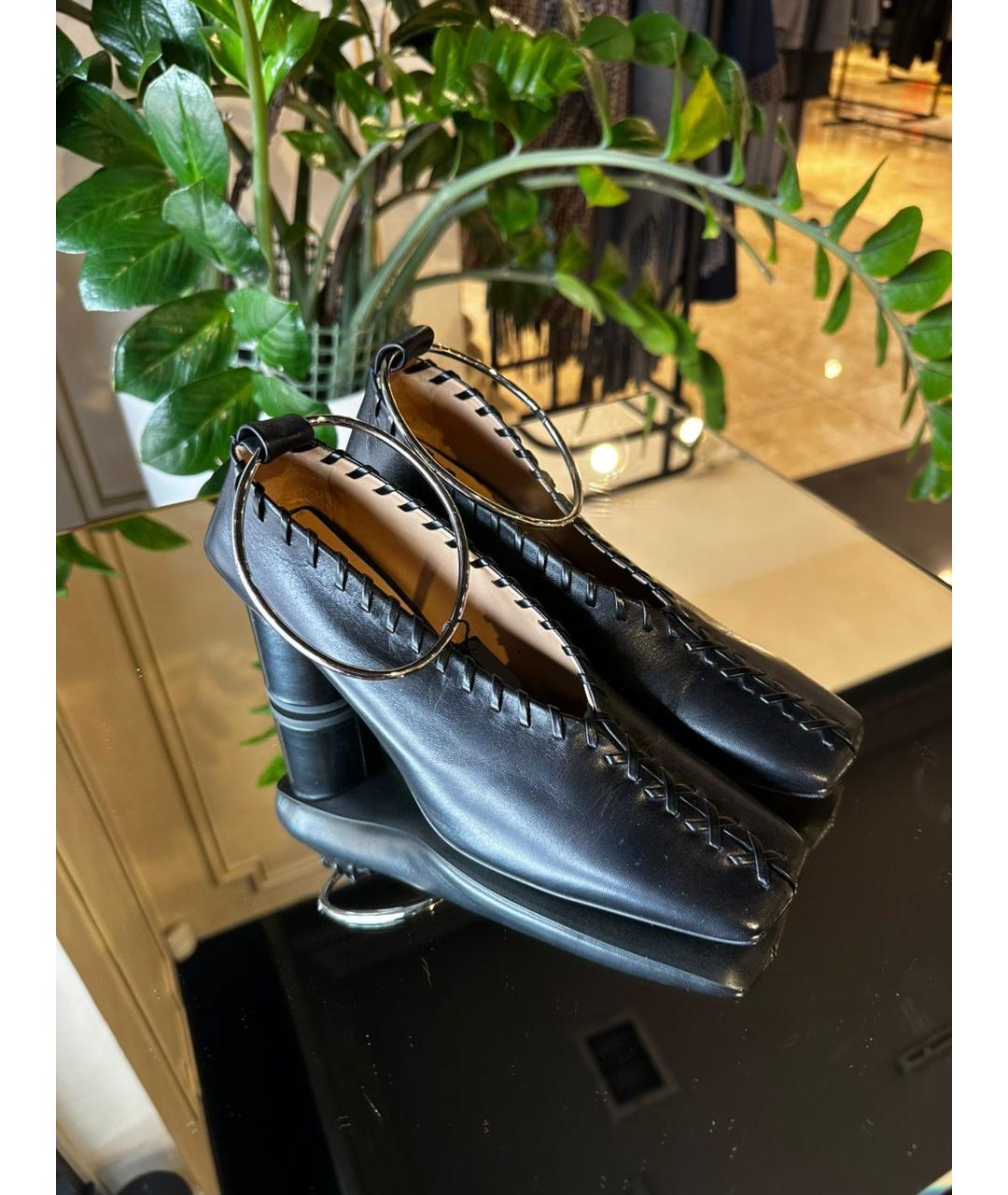 JIL SANDER Черные кожаные туфли, фото 2
