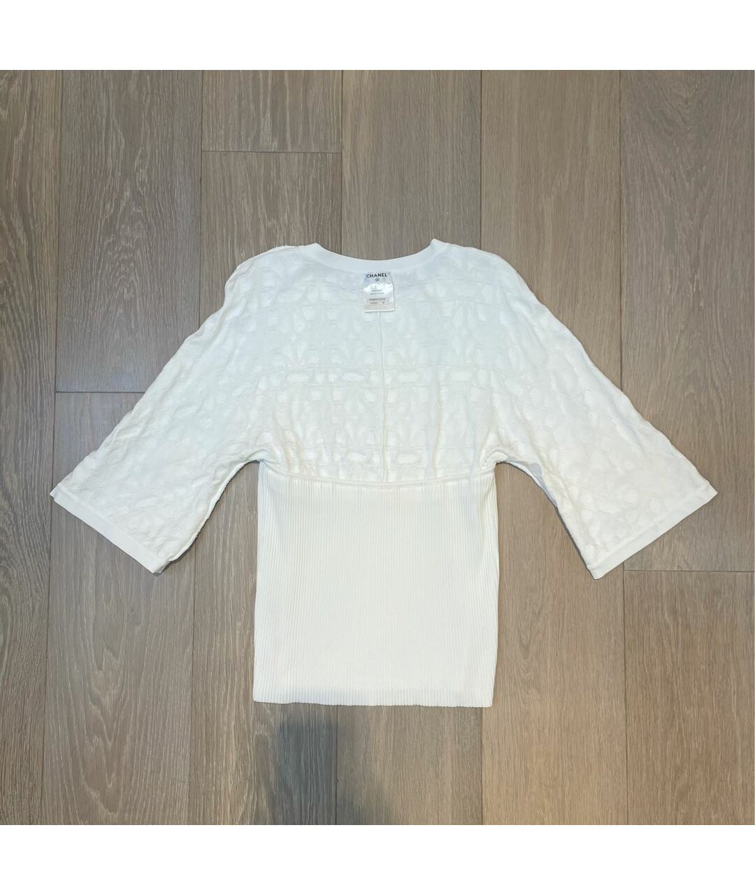 CHANEL Белый хлопковый джемпер / свитер, фото 3