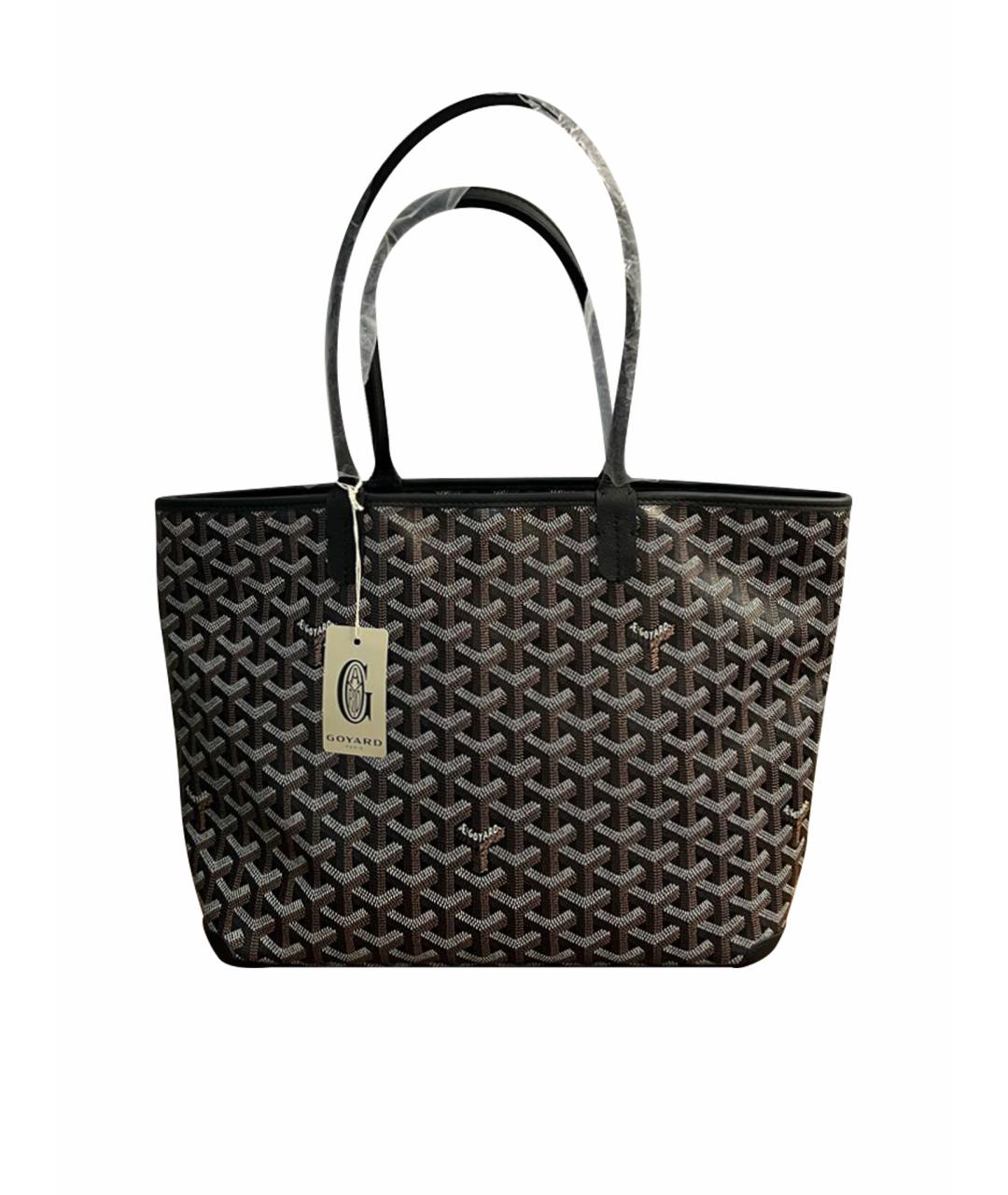 GOYARD Черная кожаная сумка тоут, фото 1
