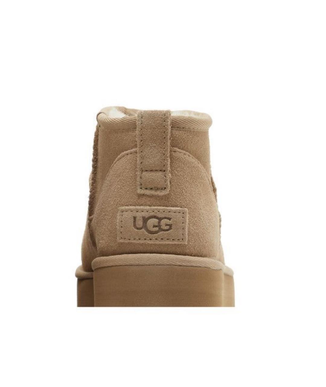 UGG AUSTRALIA Бежевые замшевые ботинки, фото 7