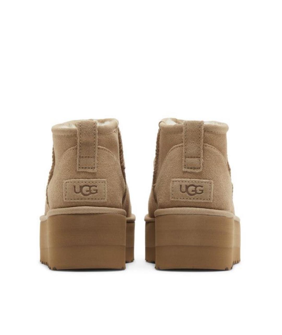 UGG AUSTRALIA Бежевые замшевые ботинки, фото 6