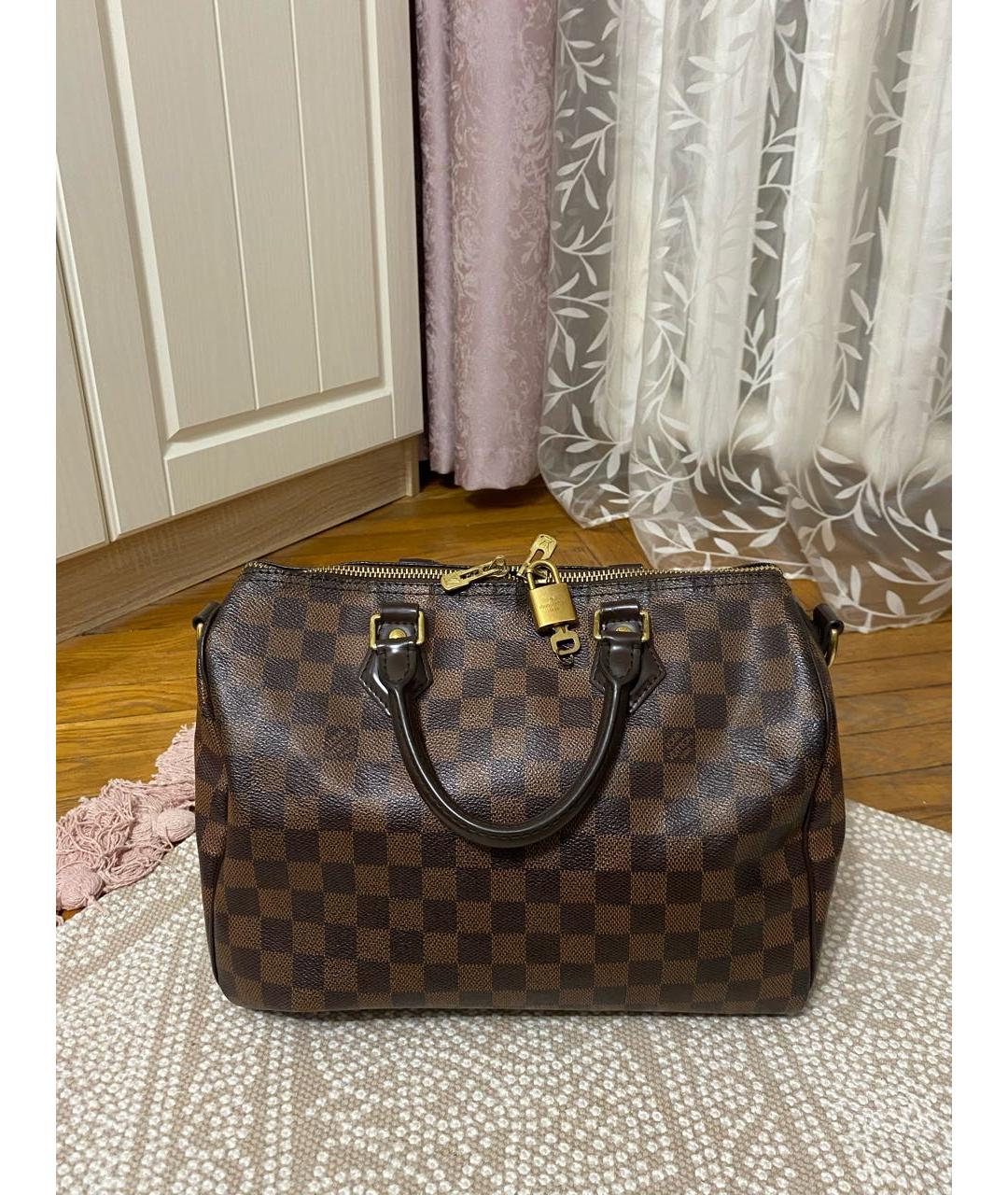 LOUIS VUITTON Коричневая сумка с короткими ручками, фото 9