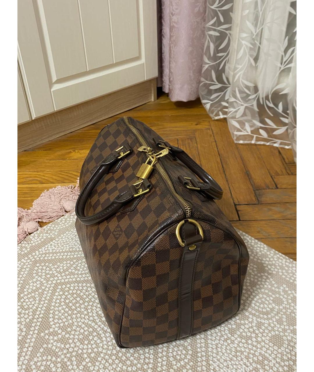 LOUIS VUITTON Коричневая сумка с короткими ручками, фото 2