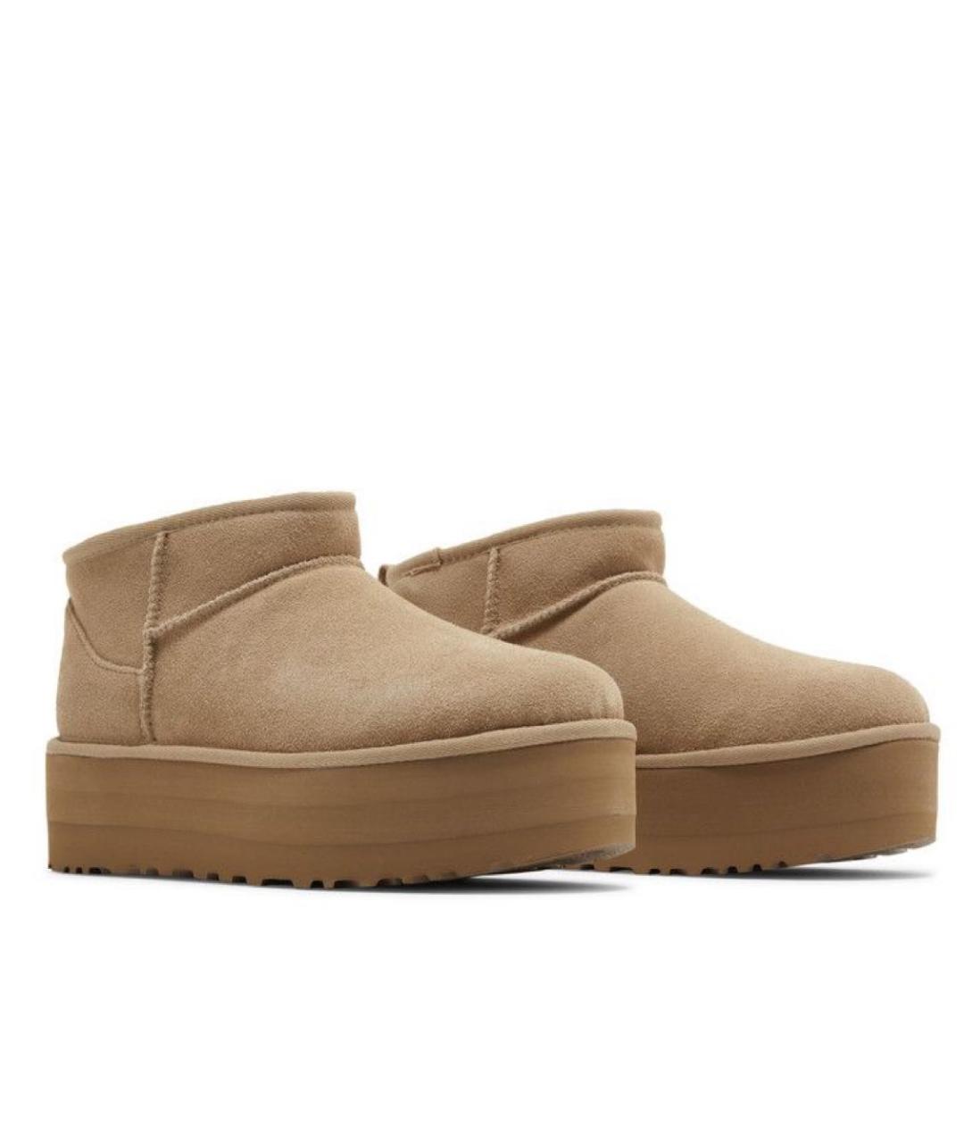 UGG AUSTRALIA Бежевые замшевые ботинки, фото 8