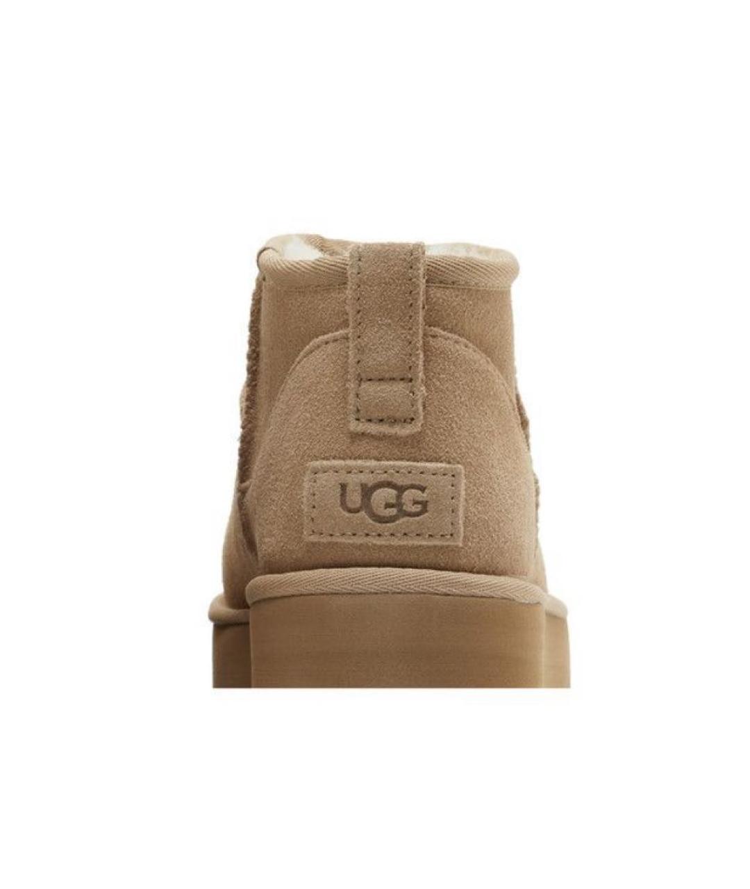 UGG AUSTRALIA Бежевые замшевые ботинки, фото 7