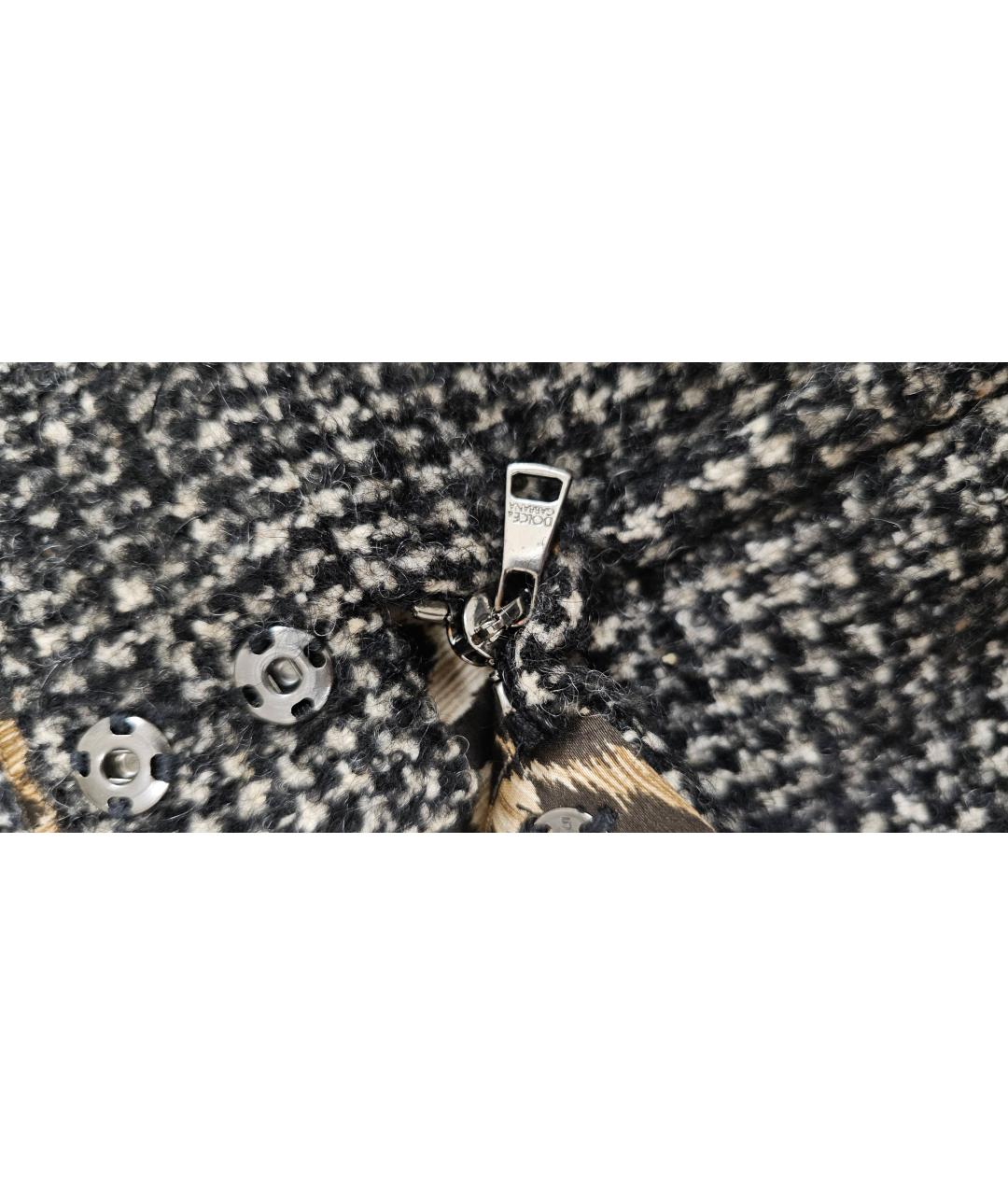 DOLCE&GABBANA Серая шерстяная юбка миди, фото 5