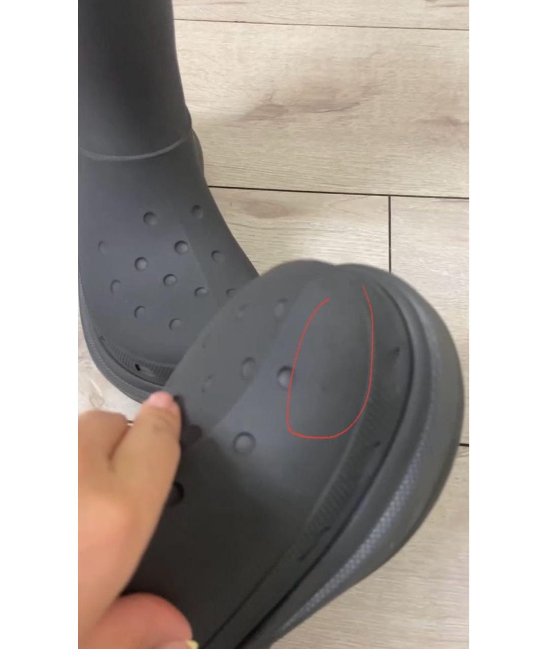 BALENCIAGA Серые резиновые сапоги, фото 6