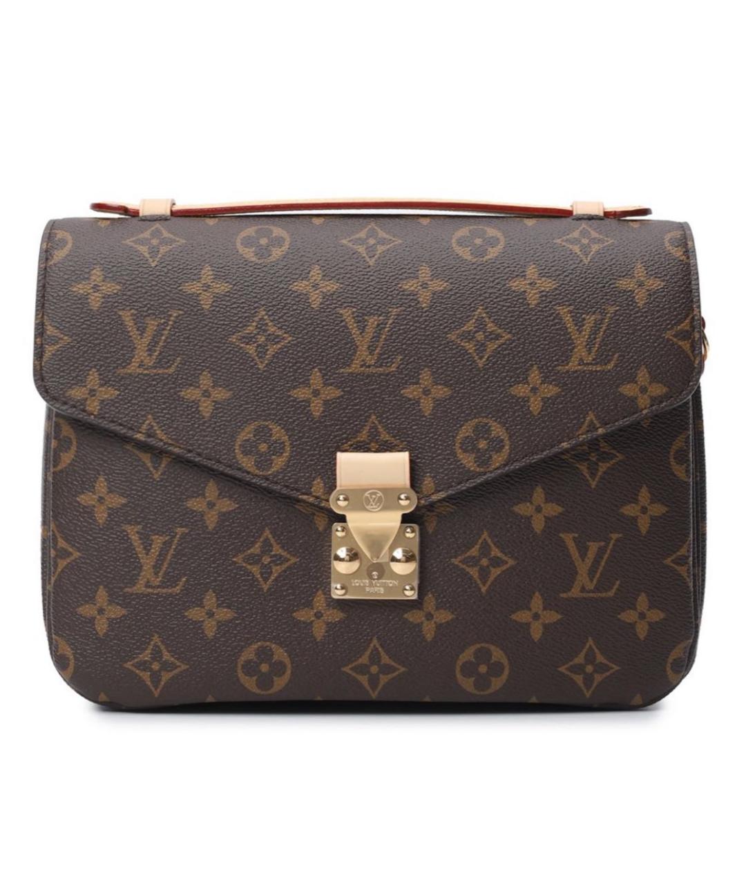 LOUIS VUITTON Коричневая кожаная сумка через плечо, фото 2