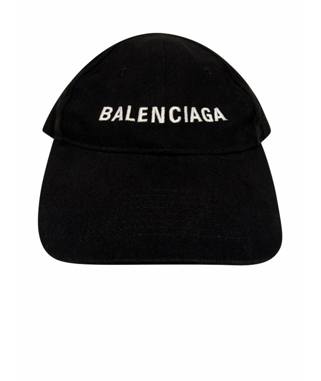 BALENCIAGA Черная хлопковая кепка, фото 1