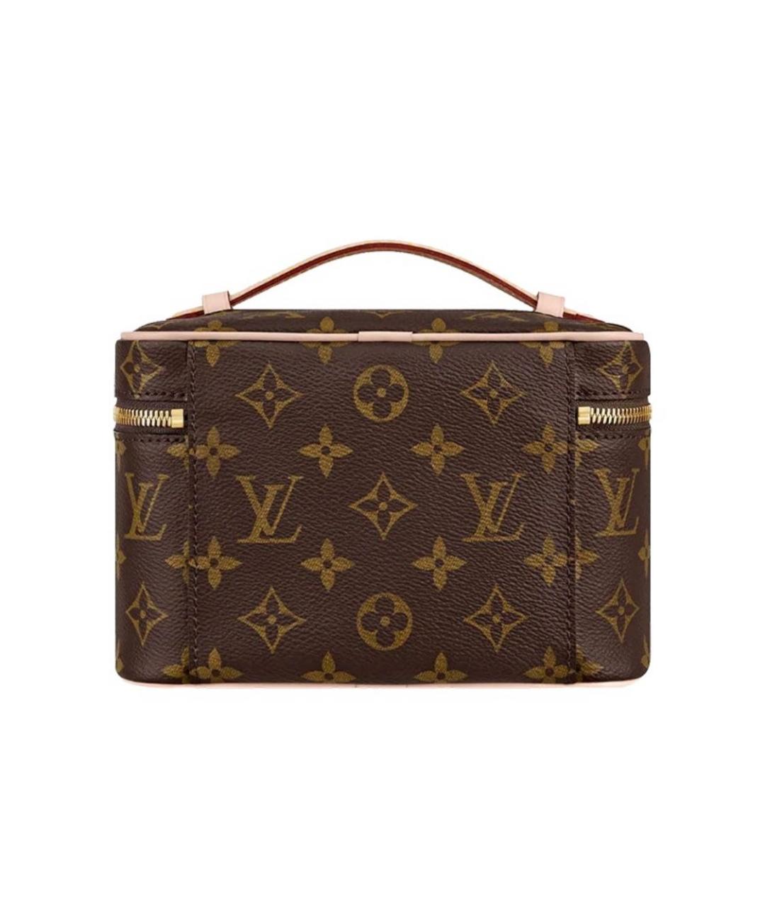 LOUIS VUITTON Коричневая кожаная сумка с короткими ручками, фото 2