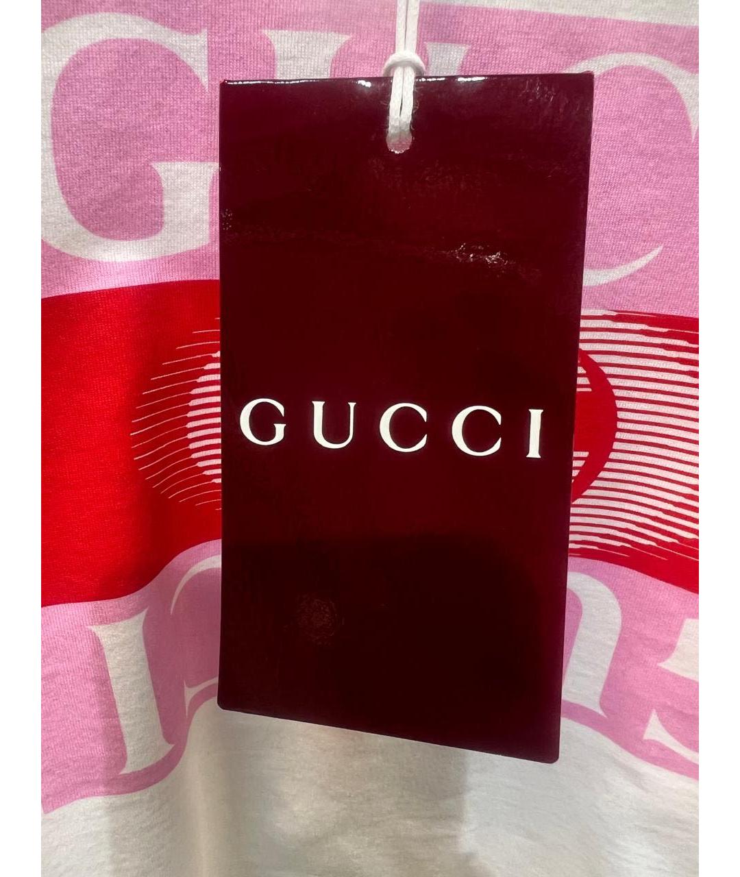 GUCCI Белая хлопковая футболка, фото 6