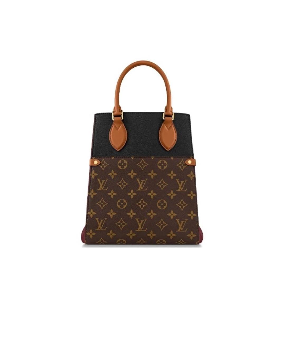 LOUIS VUITTON Коричневая кожаная сумка через плечо, фото 4