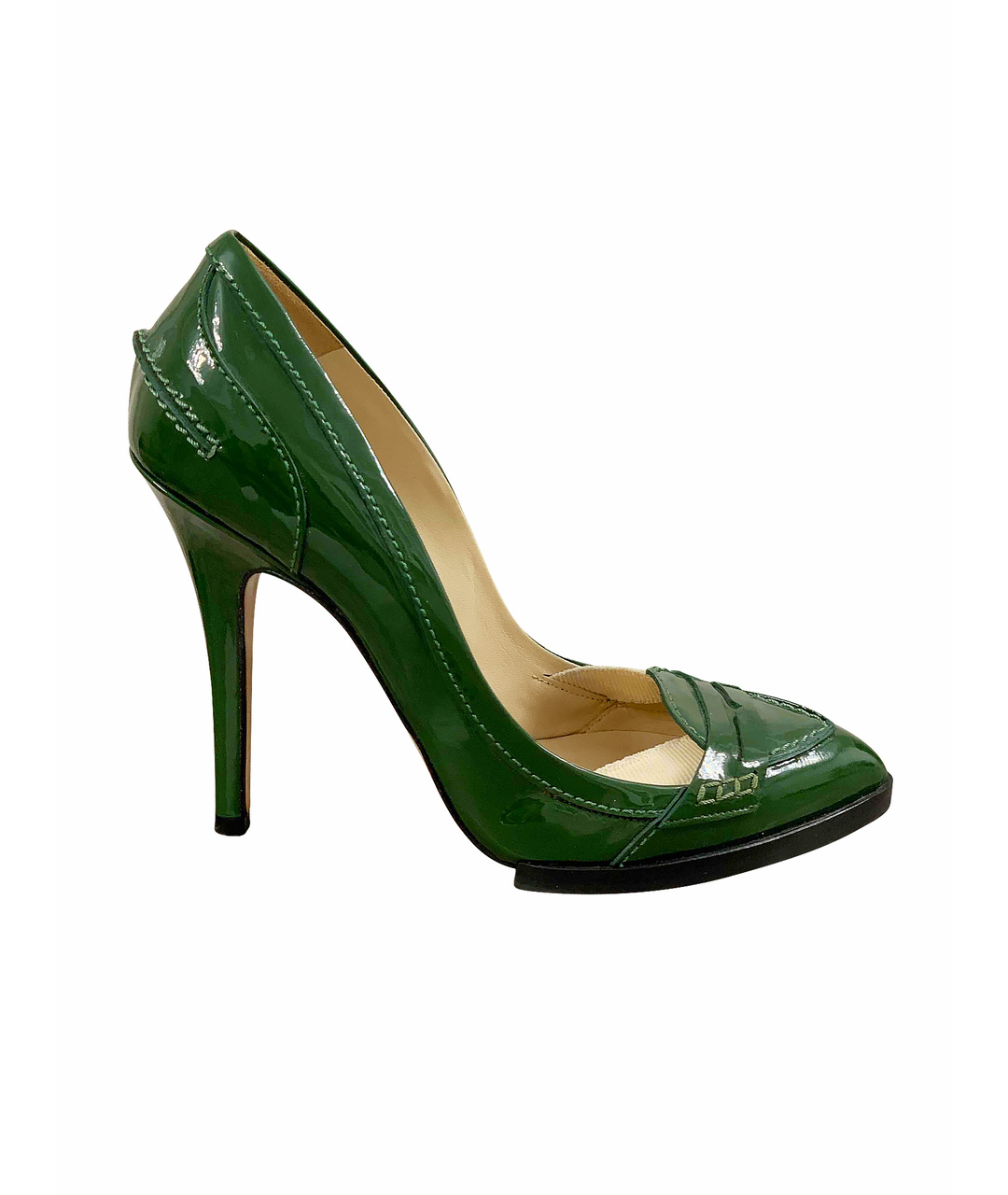 NO. 21 Зеленые туфли из лакированной кожи, фото 1