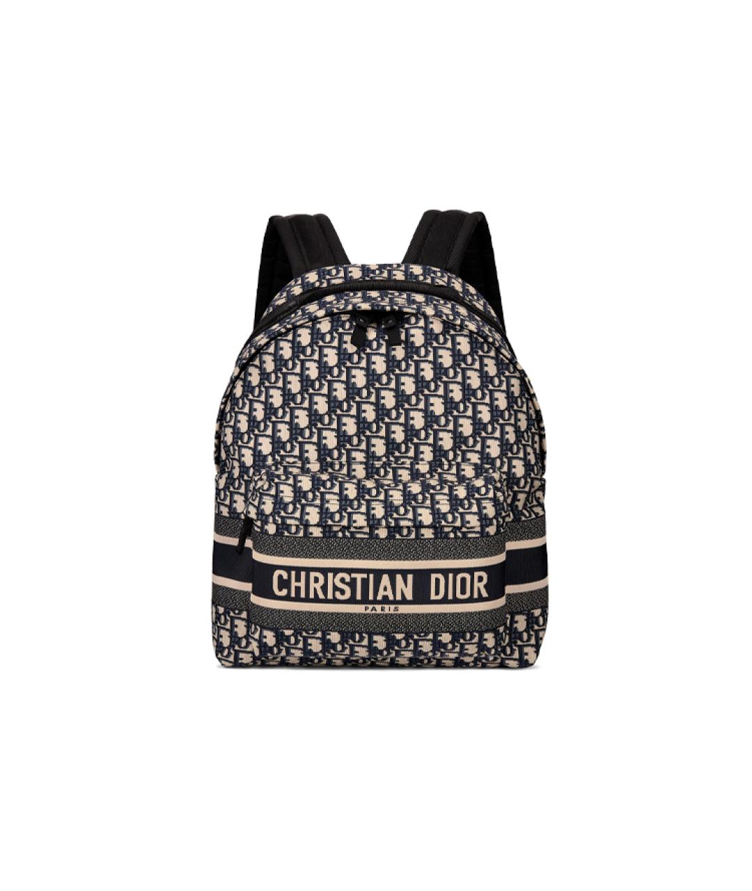 CHRISTIAN DIOR Серый хлопковый рюкзак, фото 1