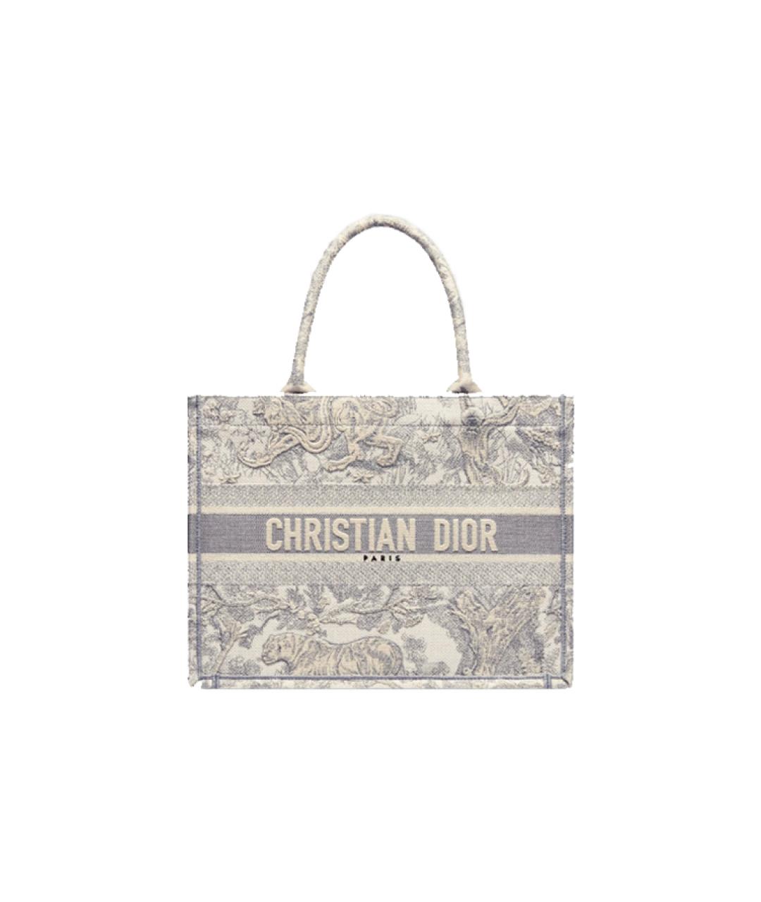 CHRISTIAN DIOR Серая тканевая сумка через плечо, фото 1
