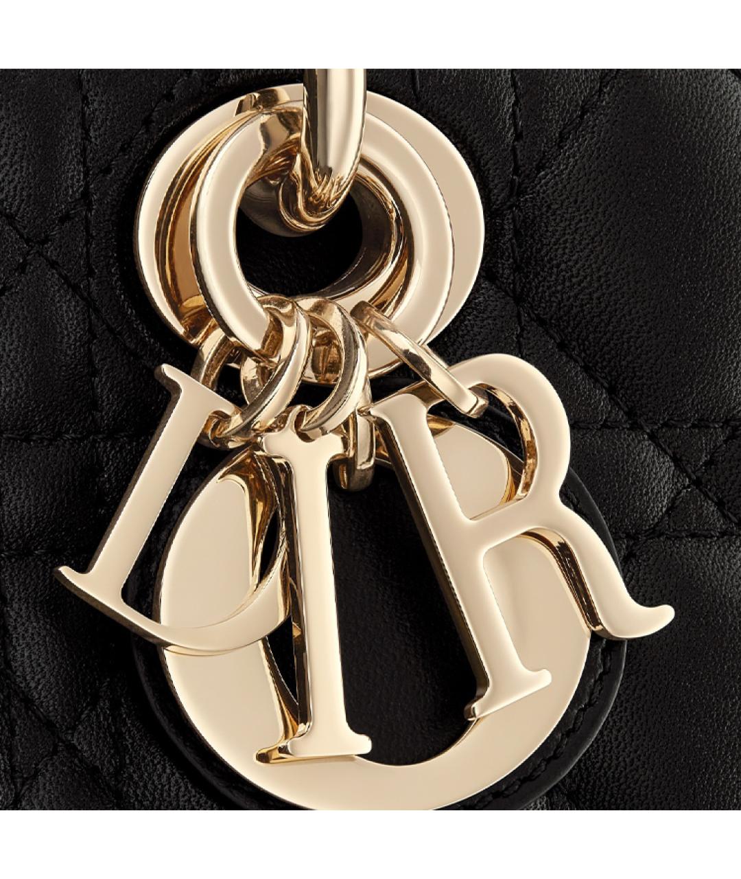 CHRISTIAN DIOR Черная сумка через плечо из лакированной кожи, фото 7