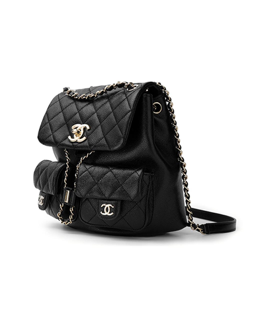 CHANEL Черный кожаный рюкзак, фото 2