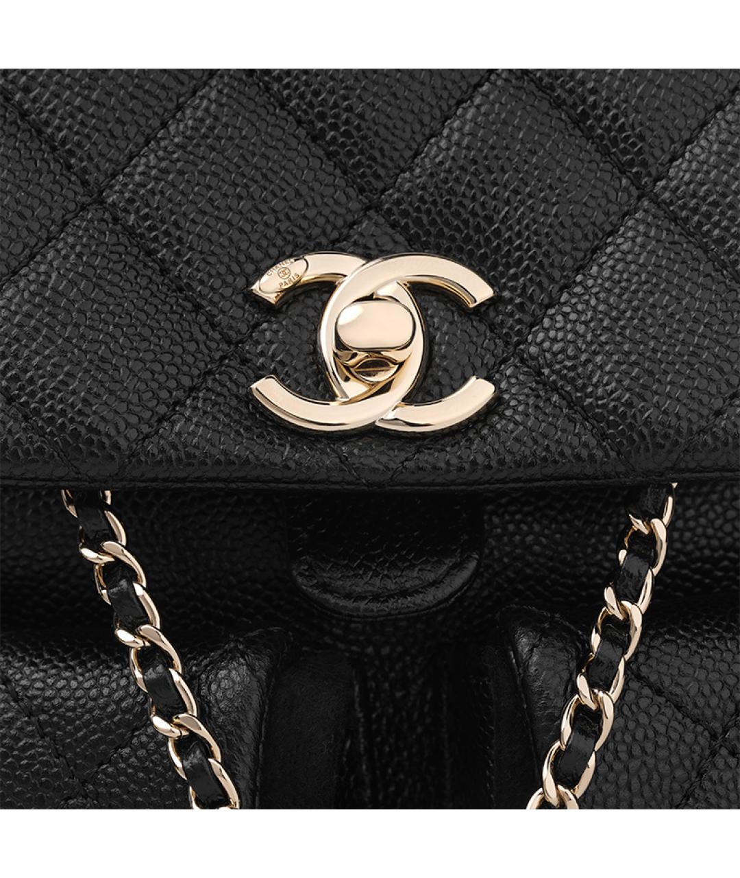 CHANEL Черный кожаный рюкзак, фото 5