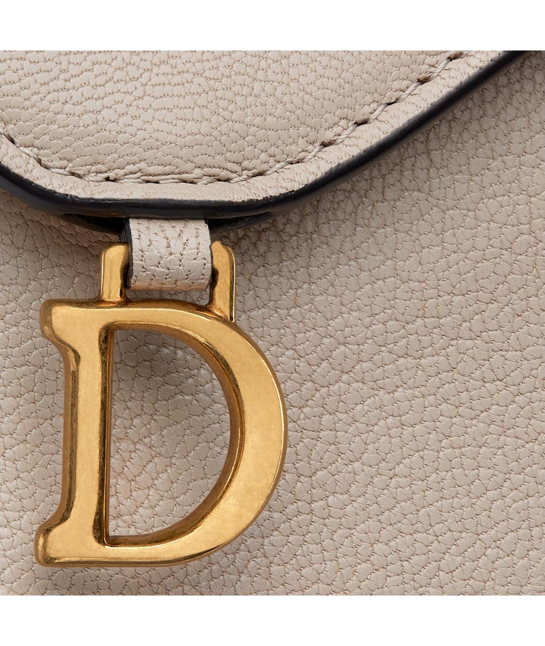CHRISTIAN DIOR Бежевый кожаный кардхолдер, фото 6