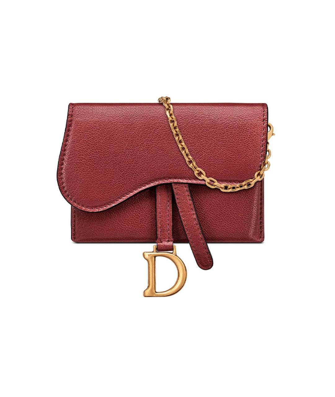 CHRISTIAN DIOR Красная кожаная сумка через плечо, фото 1