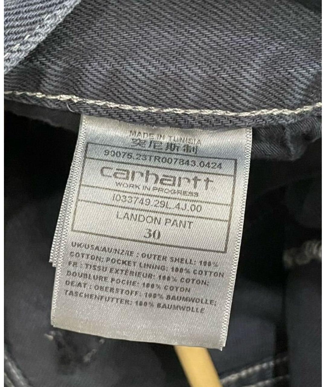 CARHARTT WIP Темно-синие хлопко-эластановые прямые джинсы, фото 6