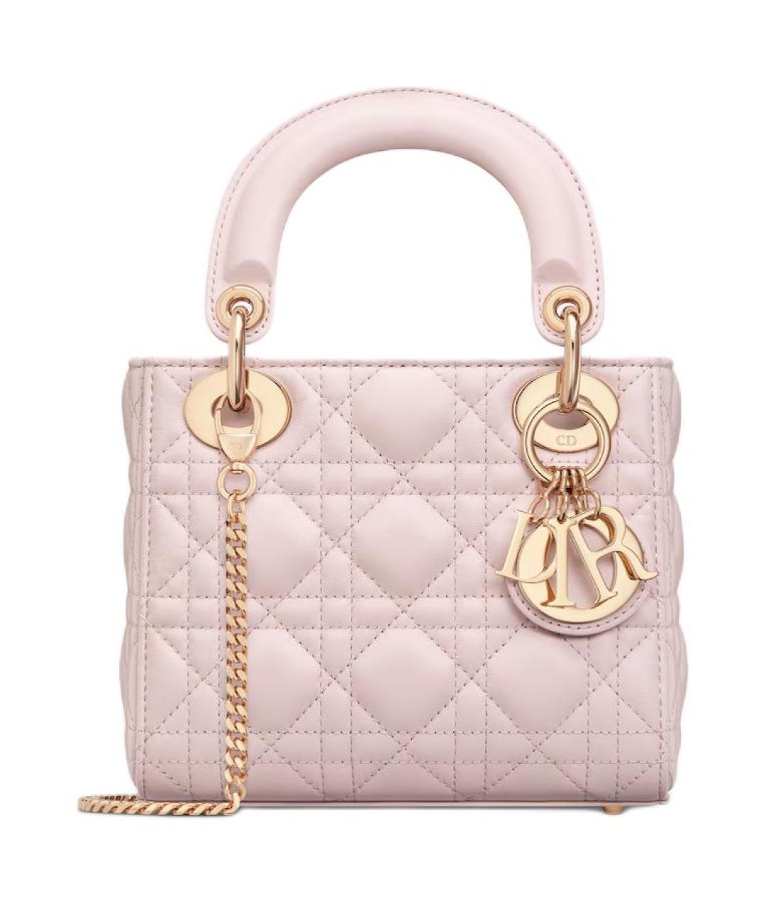 CHRISTIAN DIOR Розовая кожаная сумка через плечо, фото 2