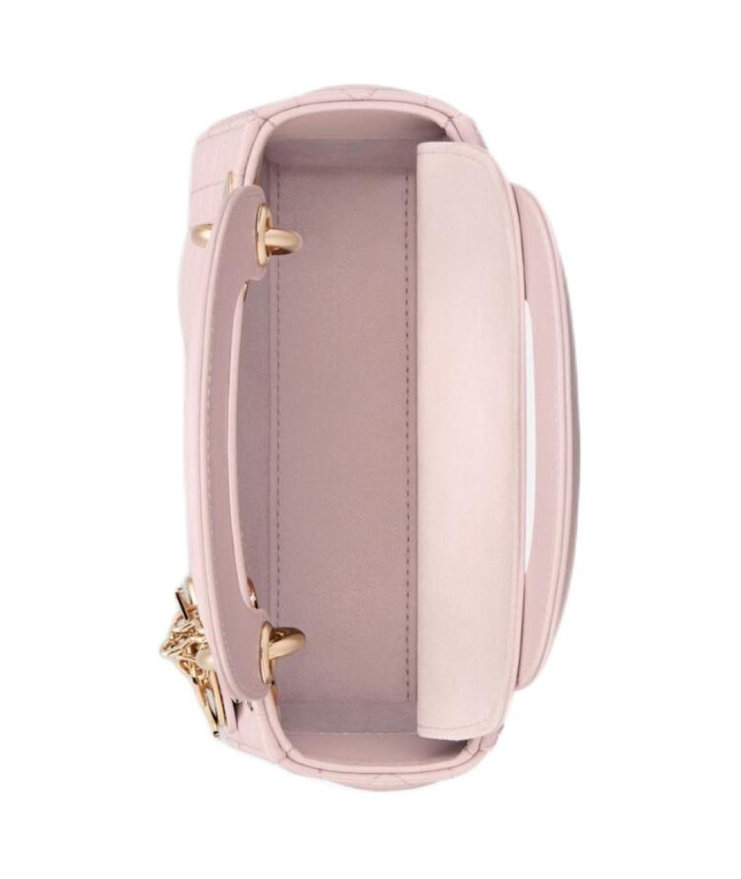 CHRISTIAN DIOR Розовая кожаная сумка через плечо, фото 6