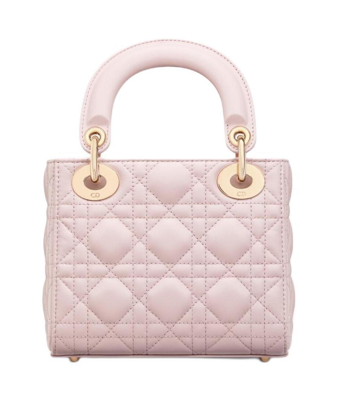 CHRISTIAN DIOR Розовая кожаная сумка через плечо, фото 5