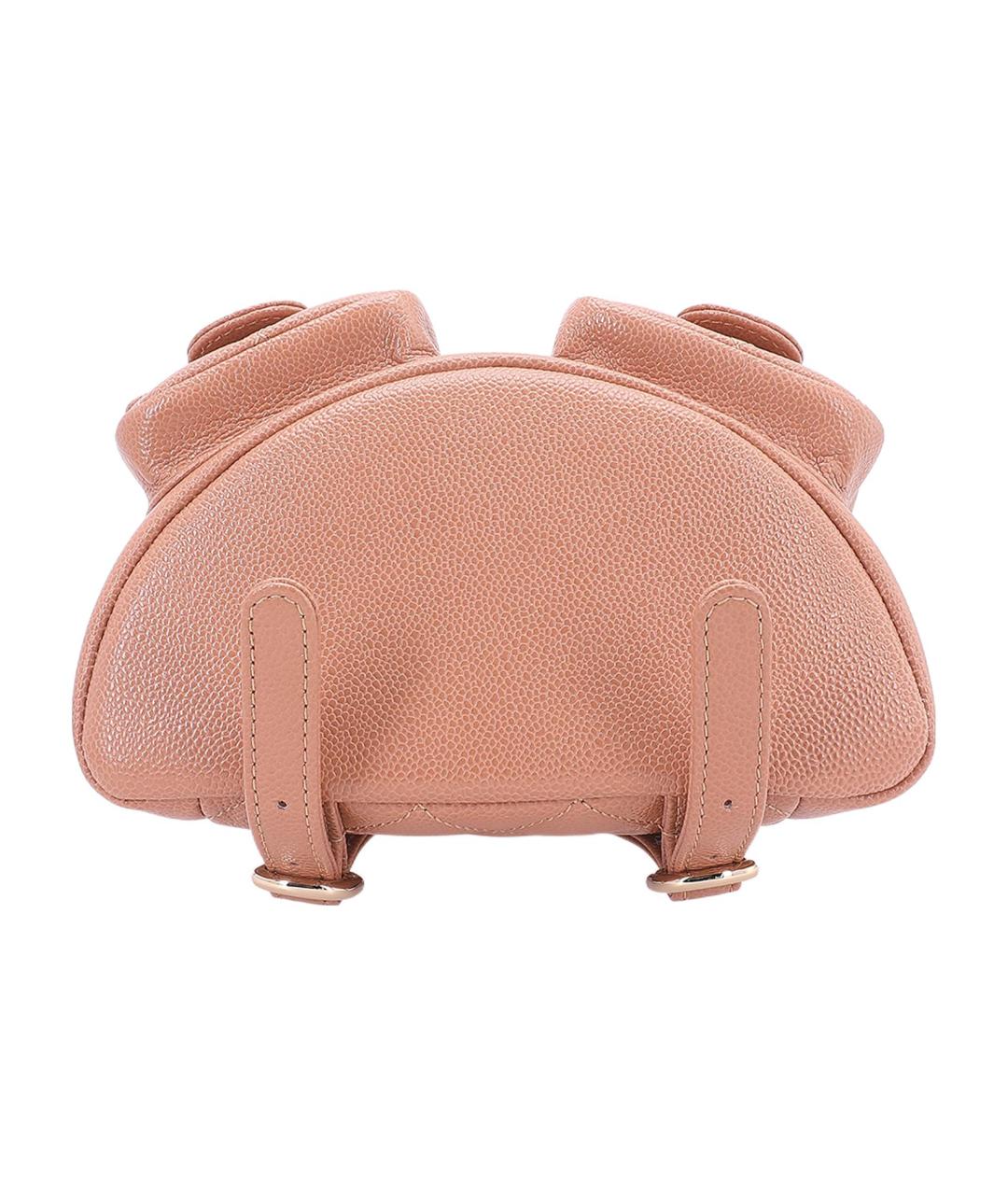 CHANEL Оранжевый кожаный рюкзак, фото 4