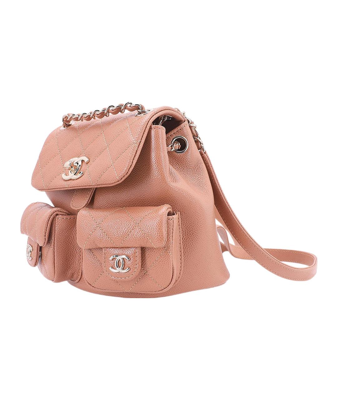 CHANEL Оранжевый кожаный рюкзак, фото 2