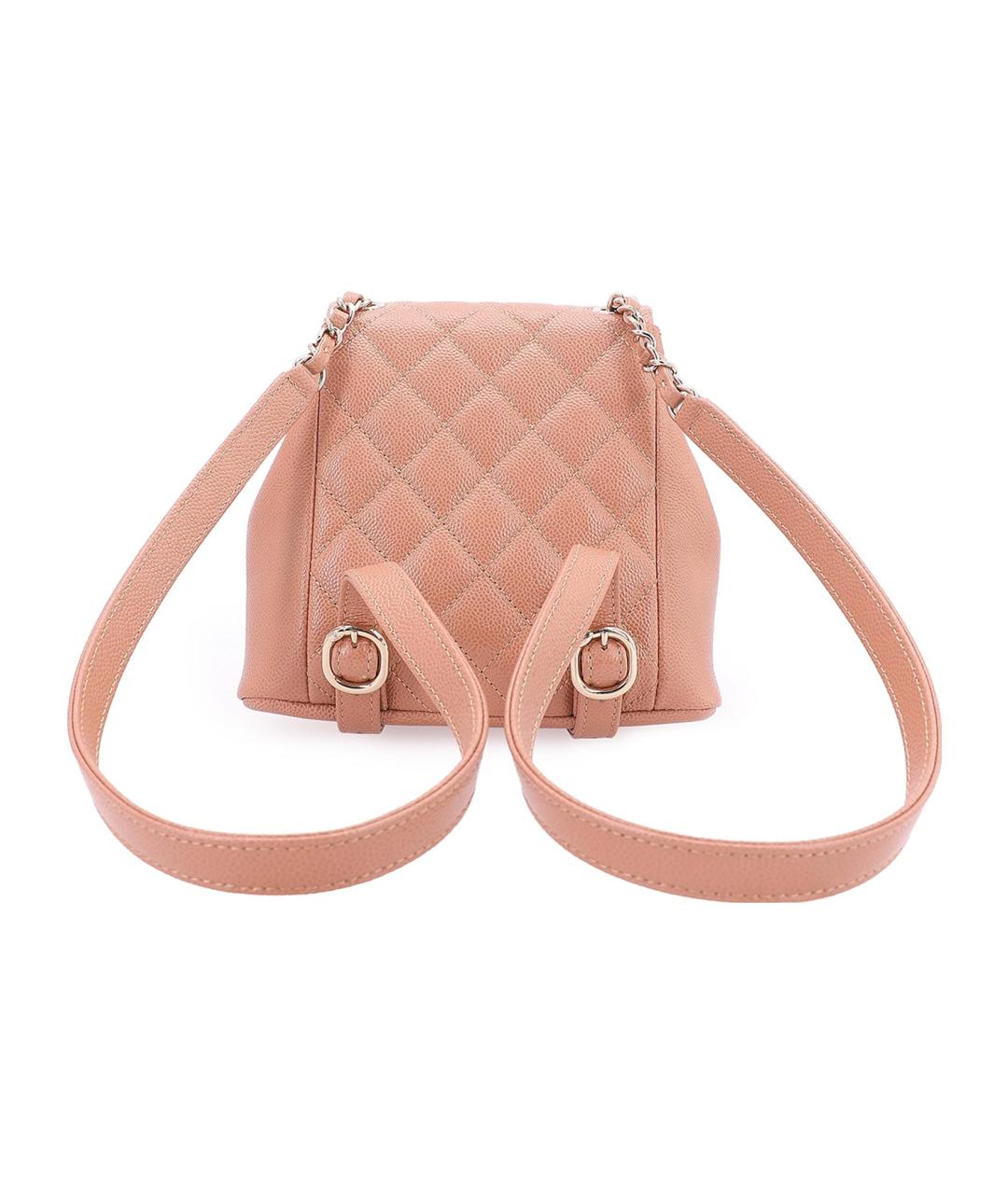 CHANEL Оранжевый кожаный рюкзак, фото 3