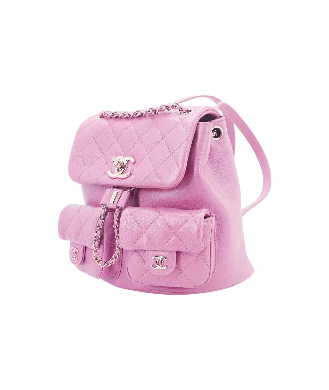 CHANEL Розовый кожаный рюкзак, фото 2