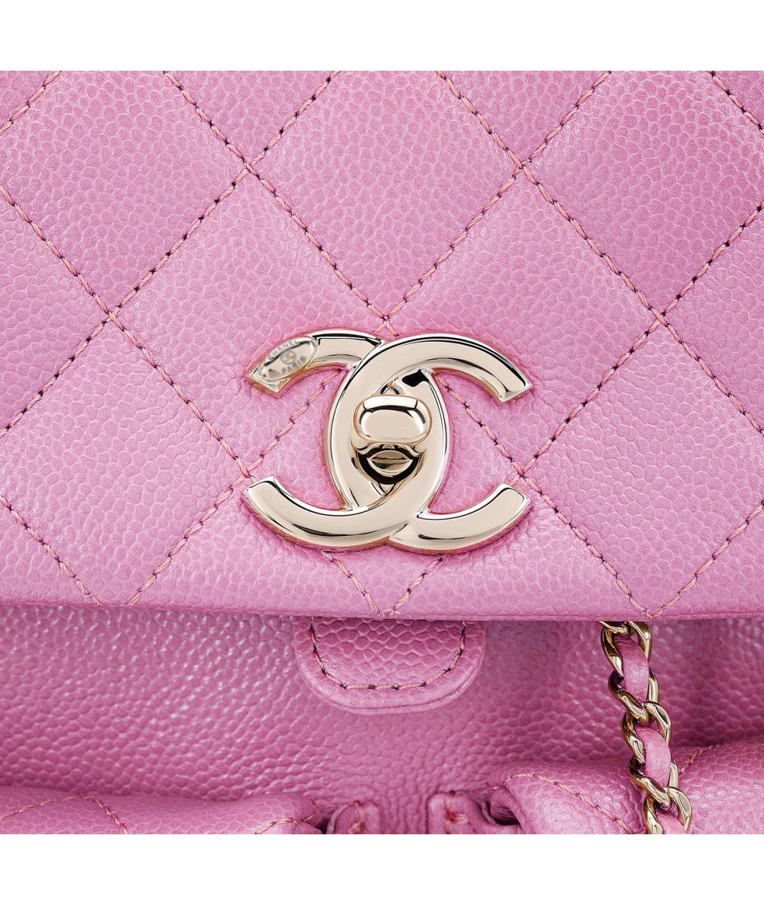 CHANEL Розовый кожаный рюкзак, фото 5