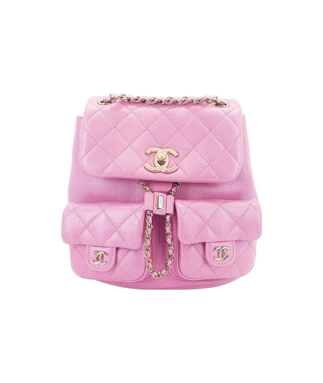 CHANEL Розовый кожаный рюкзак, фото 1