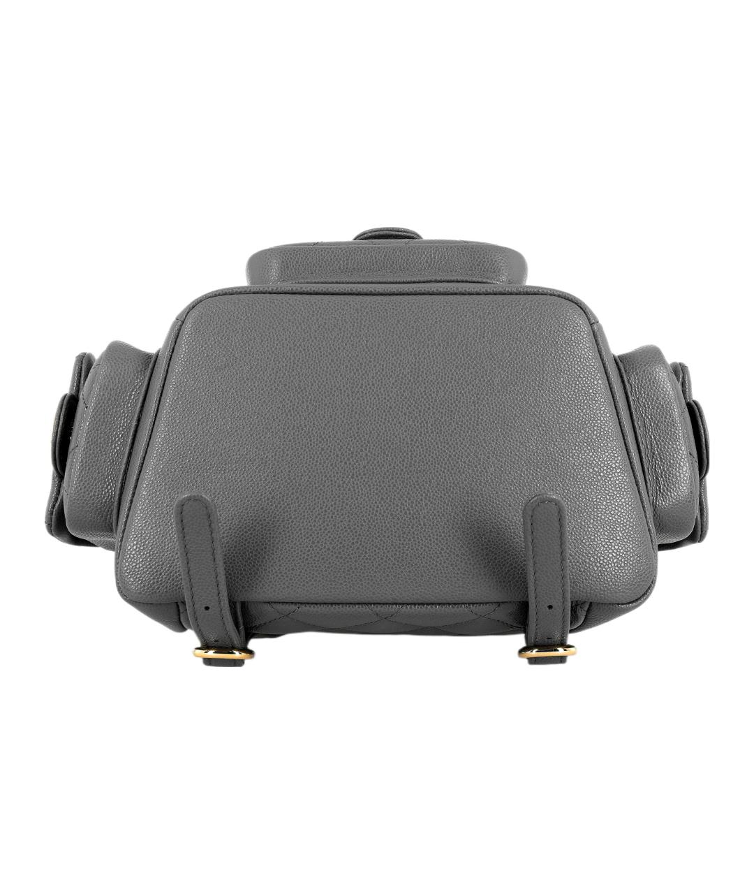 CHANEL Серый кожаный рюкзак, фото 4