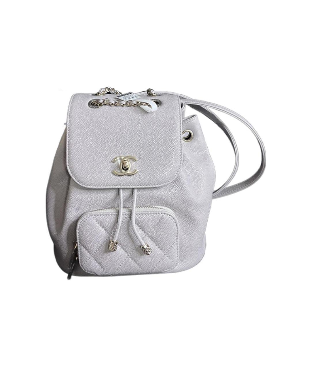 CHANEL Серый кожаный рюкзак, фото 1